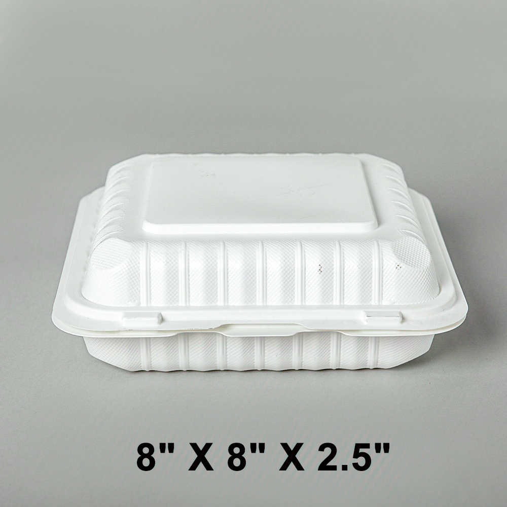 正方形白色塑料三格环保餐盒8 X 8 X 2 5 150 箱 Ez100在线餐饮供应平台