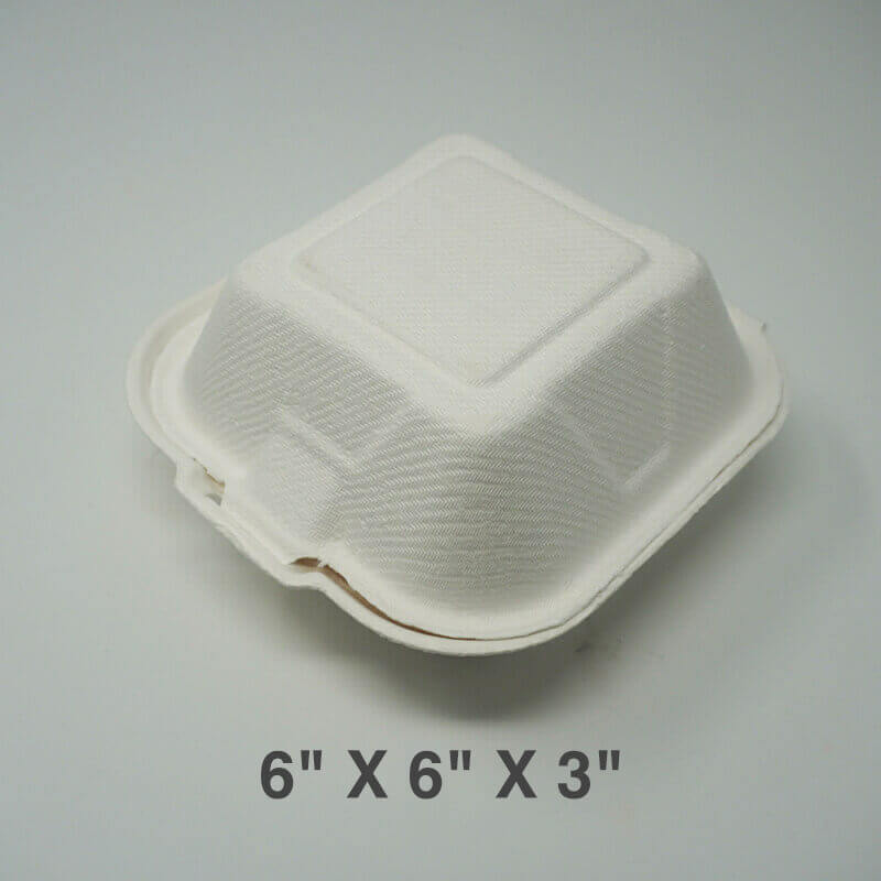 Ahd 正方形白色环保餐盒6 X 6 X 3 500 箱 Ez100在线餐饮供应平台