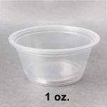 1 oz. Clear Plastic Portion Cup (Not Combo) - 2500/Case