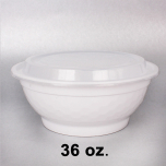 FH 36 oz. 圆形白色塑料碗套装 - 150套/箱