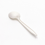 6" White Asian Plastic Spoon - 550/Case