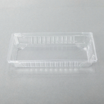 015-L Rectangular Clear Plastic Sushi Tray Container Lid 8 1/2" X 5 3/8" X 1 1/8" - 1000/Case