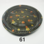 61 Round Flower Pattern Plastic Party Tray Set 11 1/4" X 1 3/4" - 120/Case