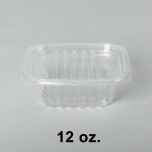 8012 长方形透明塑料盒套装 12oz. - 240套/箱