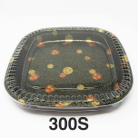300S Square Flower Pattern Plastic Party Tray Set 13 3/8" X 13 3/8" X 1 5/8" - 60/Case