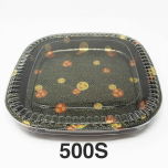 500S Square Flower Pattern Plastic Party Tray Set 16 1/8" X 16 1/8" X 1 5/8" - 60/Case