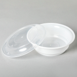 AHD 圆形白色塑料餐盒套装 16 oz. (718) - 150套/箱