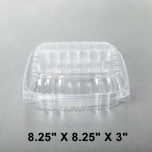 Dart 46 oz. 正方形透明塑料餐盒 (C90PST1) - 250/箱