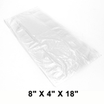 LDPE Clear Flat Bag 8" X 4" X 18" - 260/Case