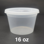 16 oz. 圆形透明塑料汤盒套装 - 240套/箱