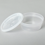 8 oz. Round Clear Plastic Soup Container Set - 240/Case