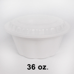 HT 36 oz. Round White Plastic Bowl Set - 150/Case