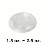 Dart Plastic Lid for 1.5 to 2.5 oz. Plastic Portion Cup - 2500/Case