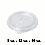 圆形透明塑料汤盖 8/12/16 oz. - 1000/箱