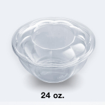 SW PresentaBowls Clear Plastic Bowl with Dome Lid 24 oz. - 150/Case