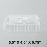 WS Rectangular Clear Plastic Lid For 1 lb. Aluminum Foil Steam Table Pan - 1000/Case