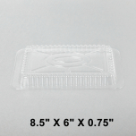 WS 1.5-2.25磅锡纸烤盘长方形透明塑料盖 - 500/箱
