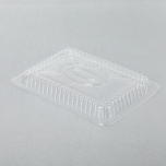 WS 1.5-2.25磅锡纸烤盘长方形透明塑料盖 - 500/箱