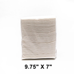 HW 9 3/4" X 7" White Low Fold Napkin - 4000/Case