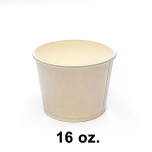 Round White Paper Soup Container Base 16 oz. (520) (Not Combo) - 500/Case