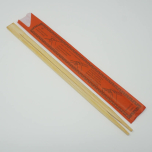 SD 9" Conjoined Bamboo Chopstick With Red Sleeve - 640/Case