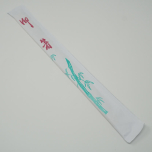 SD 9" Conjoined Bamboo Chopstick With White Sleeve - 640/Case