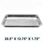 WS Full Size 20.5" X 12.75" X 1.75" Rectangular Aluminum Foil Steam Table Pan Shallow (Not Combo) - 40/Case