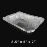 WS 788 Extra-Heavy Duty 2.25 lbs. Oblong Aluminum Foil Pan 8.5" X 6" X 2" (Not Combo) - 500/Case