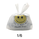 1/6 笑脸白色塑料袋 - 170/箱