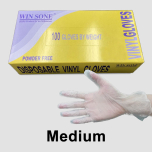 WS Medium Clear Vinyl Glove - 1000/Case
