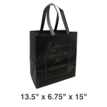 Black Reusable Shopping Bags with Handle - 100/Case