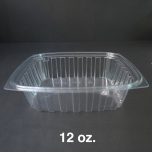Dart 12 oz. 长方形透明塑料盒底 C12DER (非套装) - 1008/箱