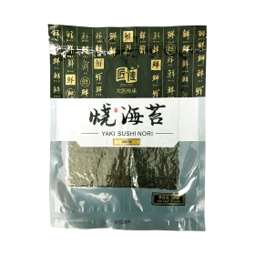 Premium Sushi Nori Half Cut Sheet, Green, 100 Sheets/Bag - 80 Bags/Case