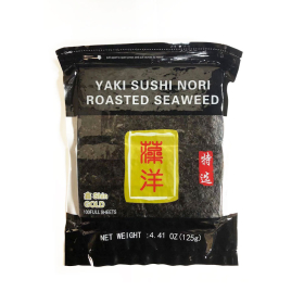 Sushi Nori Full Cut Sheet, Shin Gold, 100 Sheets/ Bag - 80 Bags/ Case