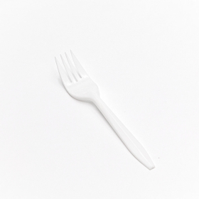 6" 中式白色塑料叉子 - 550/箱