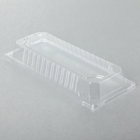 001-L Rectangular Clear Plastic Sushi Tray Container Lid 8 3/4