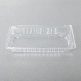 015-L Rectangular Clear Plastic Sushi Tray Container Lid 8 1/2
