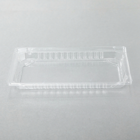 020-L Rectangular Clear Plastic Sushi Tray Container Lid 9 3/8