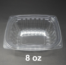 8008 Rectangular Clear Plastic Container Set 8oz. - 240/Case