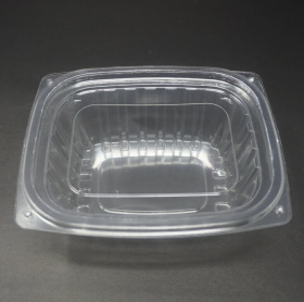 8008 长方形透明塑料盒套装 8oz. - 240套/箱