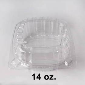 Dart 14 oz. 正方形透明塑料餐盒 (C53PST1) - 500/箱