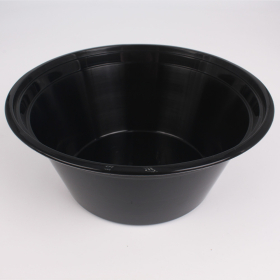 HT 39 oz. 圆形黑色塑料碗套装 (7039) - 150套/箱