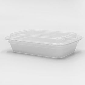 RT 长方形白色塑料餐盒套装 32 oz. (878) - 150套/箱