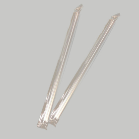 Clear Wraped Plastic Pointed Straw 8.5