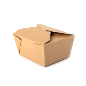 牛皮纸质餐盒 #1 26 oz. 5" X 4.25" X 2.5" - 400/箱