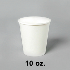 White Paper Coffee Cups 10 oz. - 1000/Case