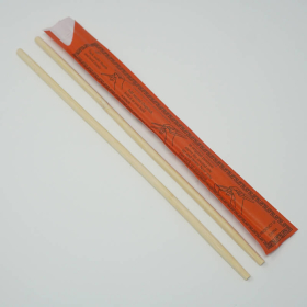 SD 9" Separated Bamboo Chopstick With Red Sleeve - 600/Case