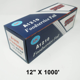 12" X 1000' Food Service Standard Aluminum Foil Roll  with Serrated Cutter