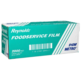 Reynolds 12" X 2000' Clear Plastic Food Wrap with Serrated Cutter 910M