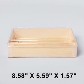 豪华 长方形木质餐盒套装 8.58 X 5.59 X 1.57 - 500/箱